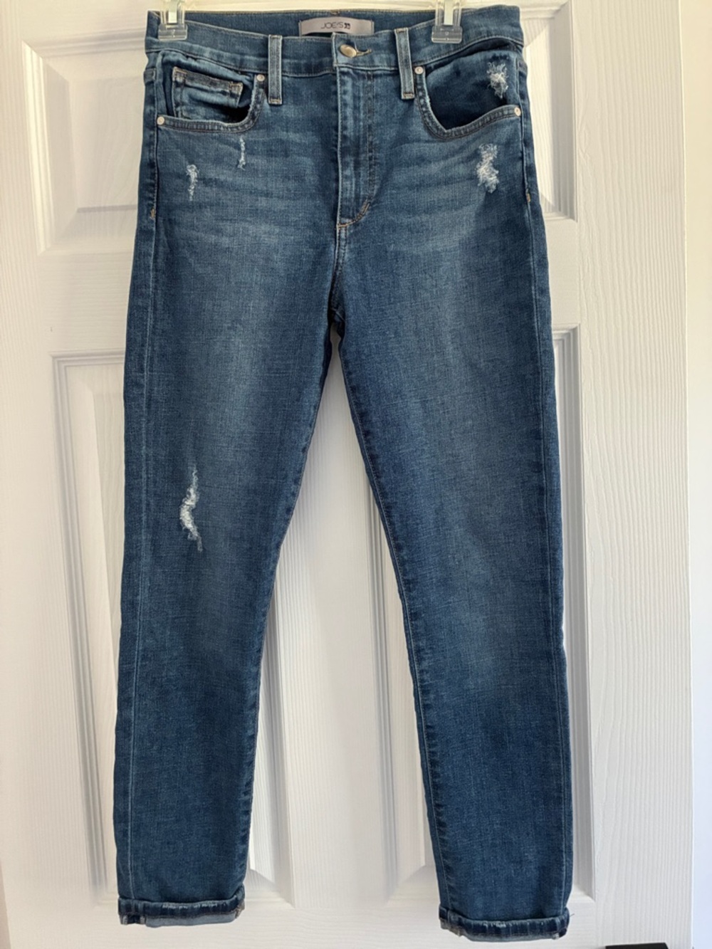 Joe's Jeans Dark Blue Distressed Skinny Jeans Size 28